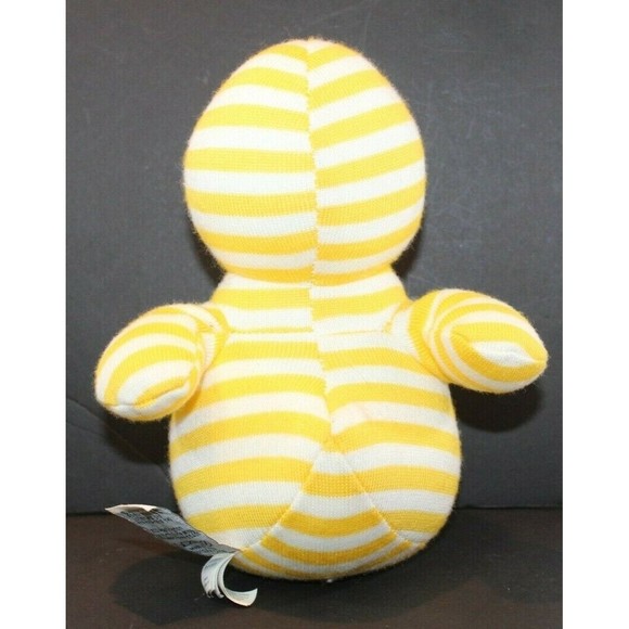 Jellycat Jelly Cat Dilly Dilley Duck Plush Baby Rattle Yellow stripe Lovey 7" - Picture 3 of 8